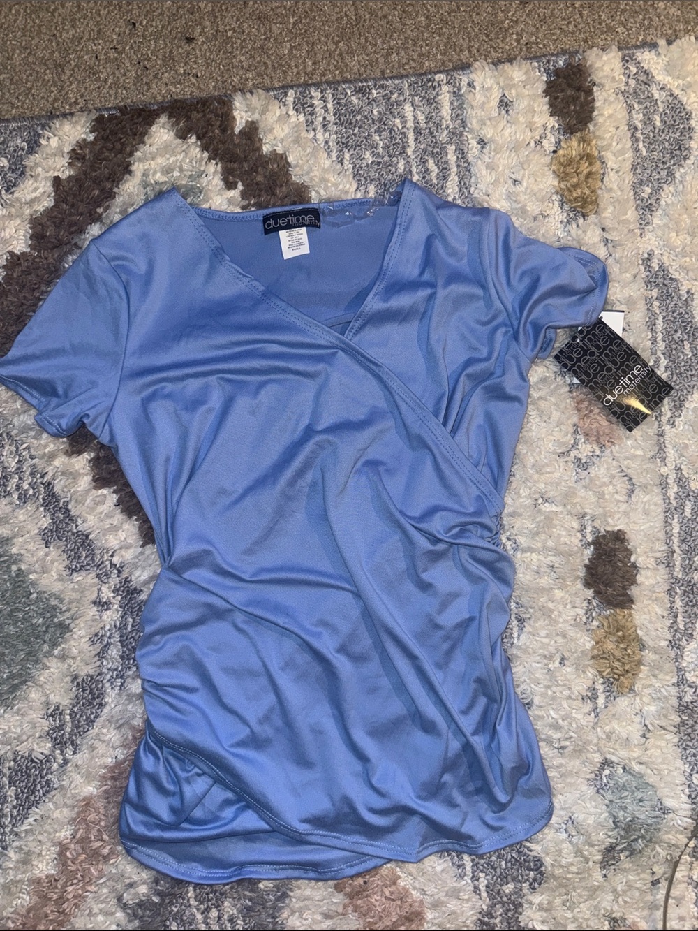 Due Time Wrap-Style Women's Top